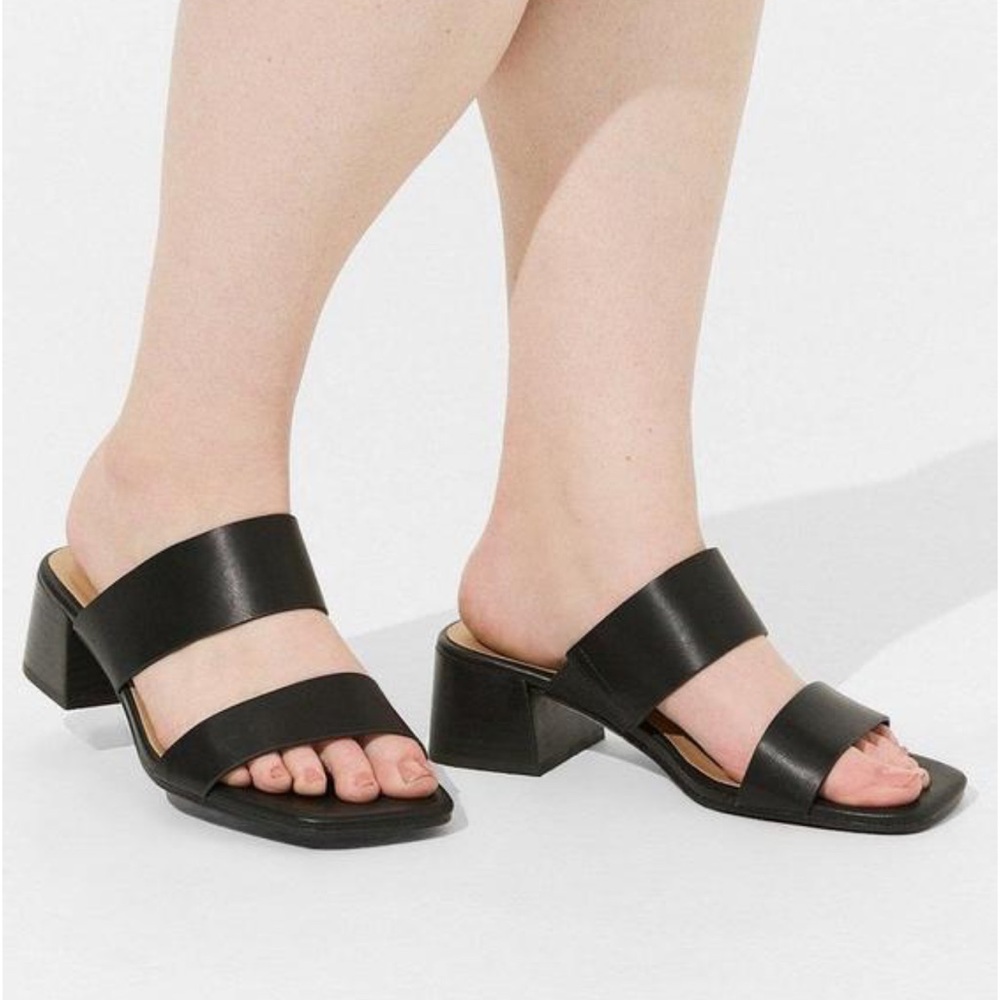 NWOT Torrid Square Toe Double Band Block Heel Mule